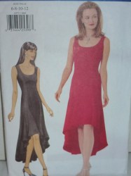 4972  BUTTERICK SO EZ LONG FT FLARE SHAPED SLEEVELESS DRESS PATTERN 6-12; 14-18 CHOICE